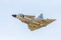 SAAB 37 Viggen fighter aircraft fly by Royalty Free Stock Photo